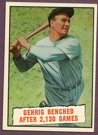 1961 Topps Baseball #405 Lou Gehrig Yankees EX-MT 446393