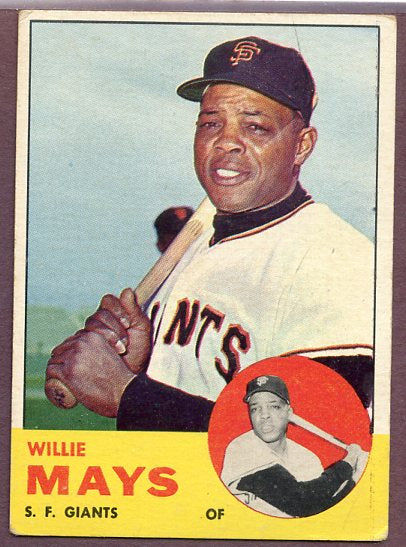 1963 Topps Baseball #300 Willie Mays Giants VG-EX 446399