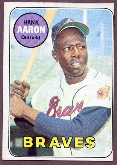 1969 Topps Baseball #100 Hank Aaron Braves EX 446428
