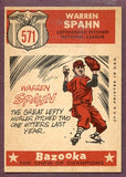 1959 Topps Baseball #571 Warren Spahn A.S. Braves EX+/EX-MT 446469
