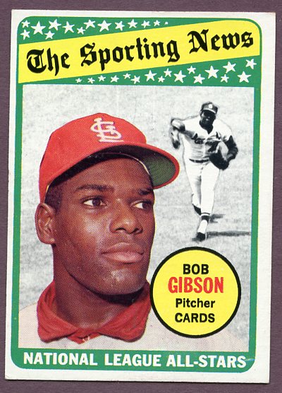 1969 Topps Baseball #432 Bob Gibson A.S. Cardinals EX 446554