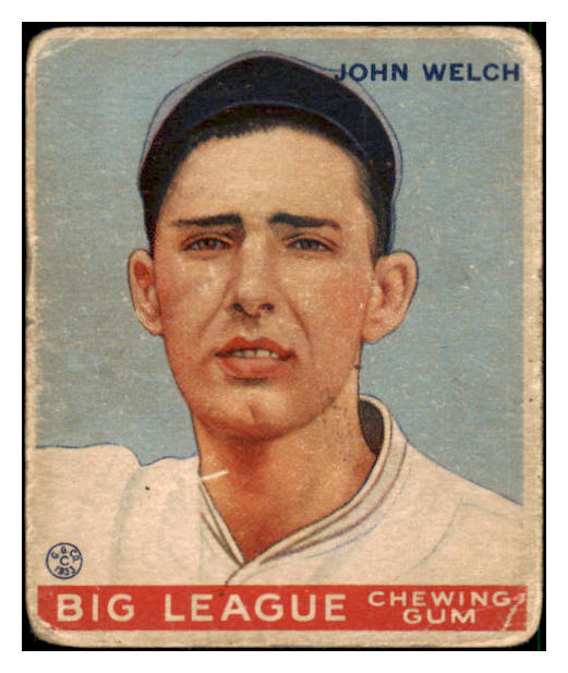1933 Goudey #093 John Welch Red Sox GD-VG 446807