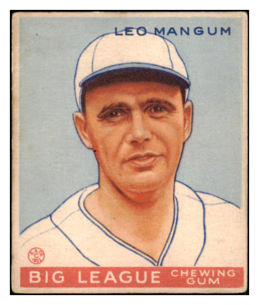 1933 Goudey #162 Leo Mangum Braves EX 446823