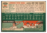1954 Topps Baseball #050 Yogi Berra Yankees VG-EX 446841