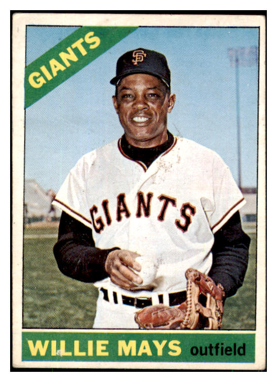 1966 Topps Baseball #001 Willie Mays Giants VG-EX 446961