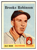 1958 Topps Baseball #307 Brooks Robinson Orioles EX 446966