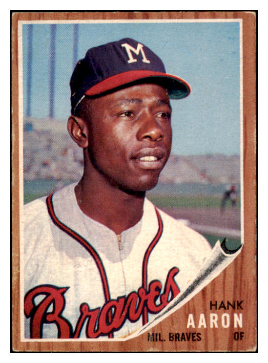 1962 Topps Baseball #320 Hank Aaron Braves VG-EX 446968