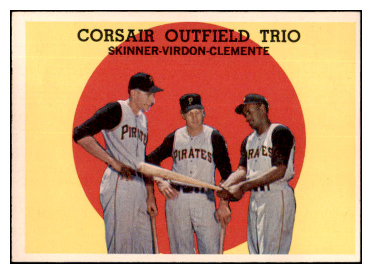 1959 Topps Baseball #543 Roberto Clemente Bill Virdon EX-MT 446969