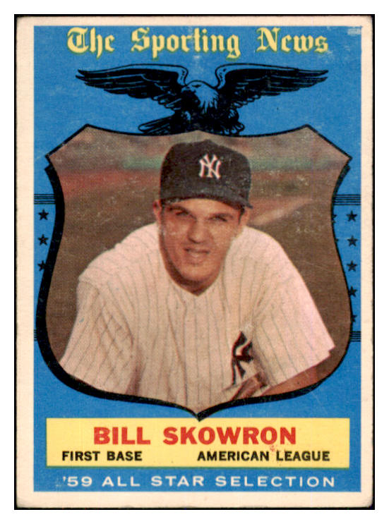 1959 Topps Baseball #554 Bill Skowron A.S. Yankees GD-VG ink back 447127