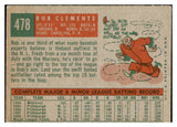 1959 Topps Baseball #478 Roberto Clemente Pirates VG 447349