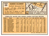 1963 Topps Baseball #500 Harmon Killebrew Twins EX-MT 447367