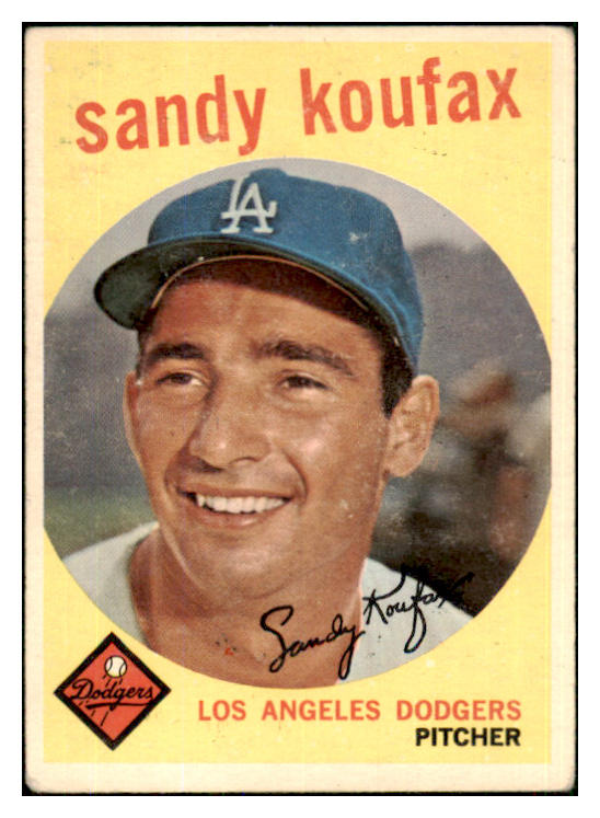 1959 Topps Baseball #163 Sandy Koufax Dodgers VG 447368