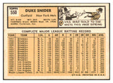 1963 Topps Baseball #550 Duke Snider Mets EX-MT 447427