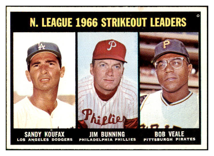 1967 Topps Baseball #238 N.L. Strike Out Leaders Sandy Koufax EX-MT/NR-MT 447436