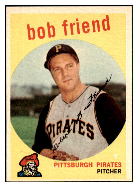 1959 Topps Baseball #460 Bob Friend Pirates EX-MT 447445