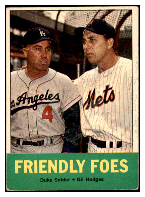 1963 Topps Baseball #068 Duke Snider Gil Hodges VG-EX 447493