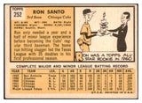 1963 Topps Baseball #252 Ron Santo Cubs EX 447496