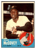 1963 Topps Baseball #490 Willie McCovey Giants EX 447510