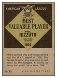 1961 Topps Baseball #471 Phil Rizzuto MVP Yankees EX-MT 447545