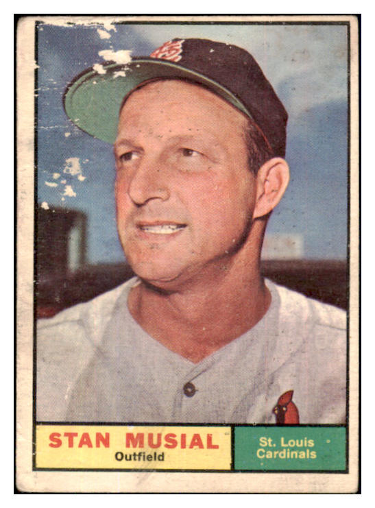 1961 Topps Baseball #290 Stan Musial Cardinals Poor 447548