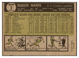 1961 Topps Baseball #002 Roger Maris Yankees EX+/EX-MT 447555