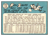 1965 Topps Baseball #110 Ron Santo Cubs EX+/EX-MT 447600