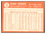 1964 Topps Baseball #155 Duke Snider Mets VG-EX/EX 447605