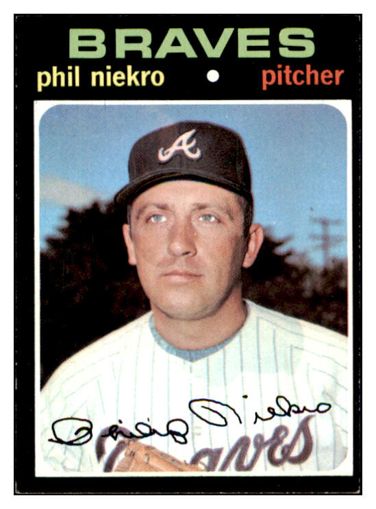 1971 Topps Baseball #030 Phil Niekro Braves EX-MT 447609
