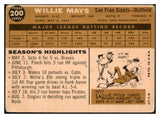 1960 Topps Baseball #200 Willie Mays Giants Good 447629