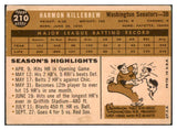 1960 Topps Baseball #210 Harmon Killebrew Senators GD-VG 447637