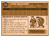 1960 Topps Baseball #255 Jim Gilliam Dodgers EX-MT 447743