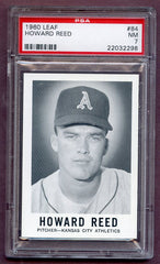 1960 Leaf Baseball #084 Howard Reed A's PSA 7 NM 448111