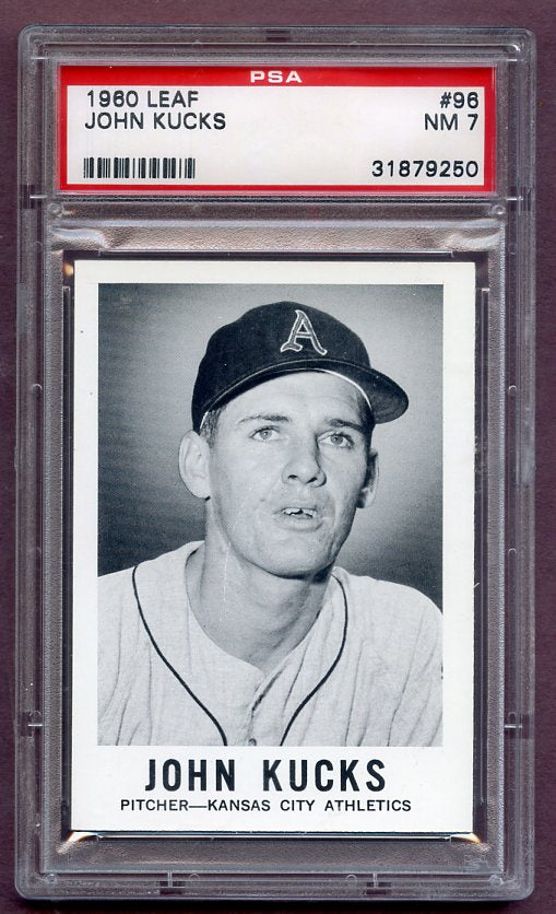 1960 Leaf Baseball #096 John Kucks A's PSA 7 NM 448123