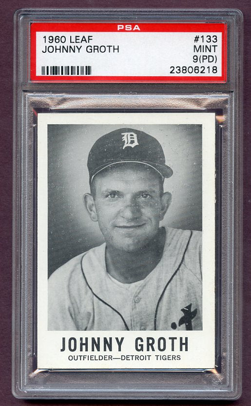 1960 Leaf Baseball #133 Johnny Groth Tigers PSA 9 MINT pd 448160