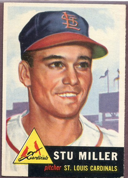 1953 Topps Baseball #183 Stu Miller Cardinals EX-MT 448185