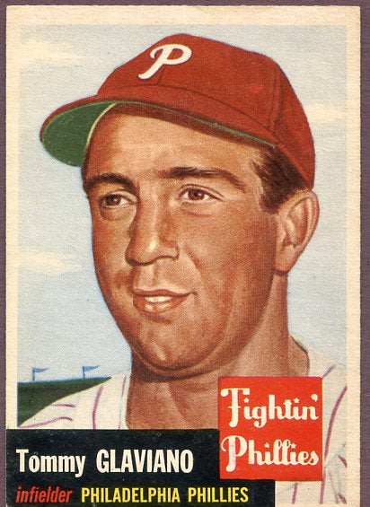 1953 Topps Baseball #140 Tommy Glaviano Phillies EX-MT 448190