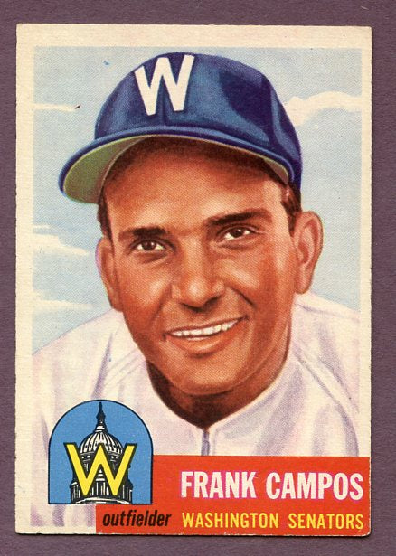 1953 Topps Baseball #051 Frank Campos Senators EX-MT 448198