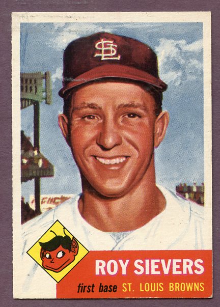 1953 Topps Baseball #067 Roy Sievers Browns EX-MT 448228