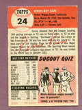 1953 Topps Baseball #024 Ferris Fain A's EX-MT 448231