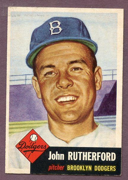 1953 Topps Baseball #137 John Rutherford Dodgers EX-MT 448252