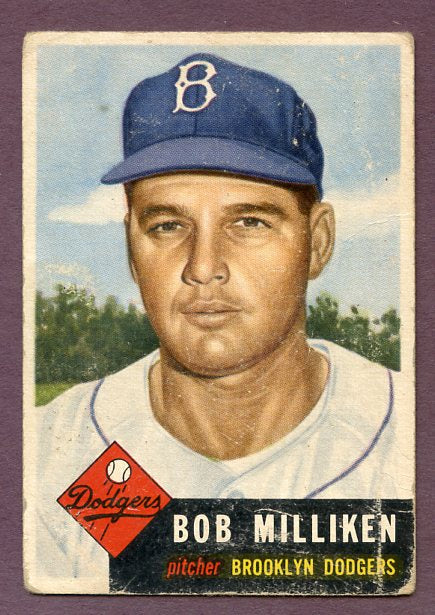 1953 Topps Baseball #221 Bob Milliken Dodgers FR-GD 448290