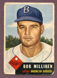 1953 Topps Baseball #221 Bob Milliken Dodgers FR-GD 448291