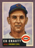 1953 Topps Baseball #226 Ed Erautt Reds Good 448309