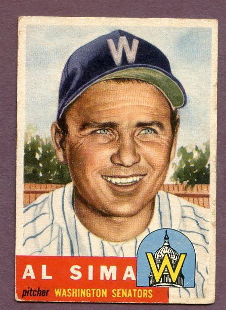 1953 Topps Baseball #241 Al Sima Senators Good 448321