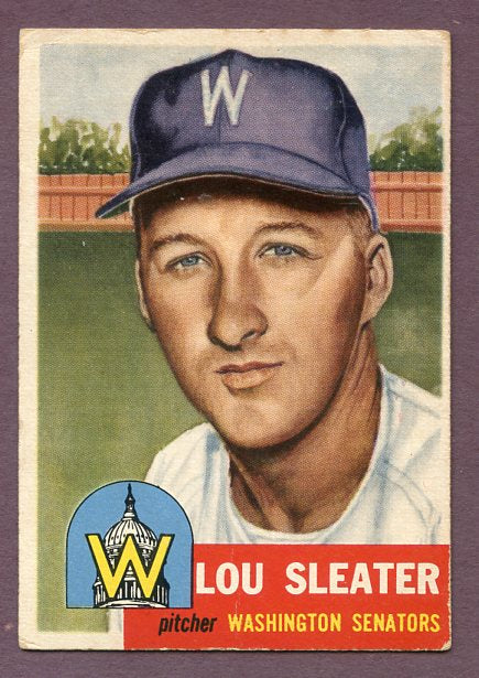 1953 Topps Baseball #224 Lou Sleater Senators GD-VG 448338