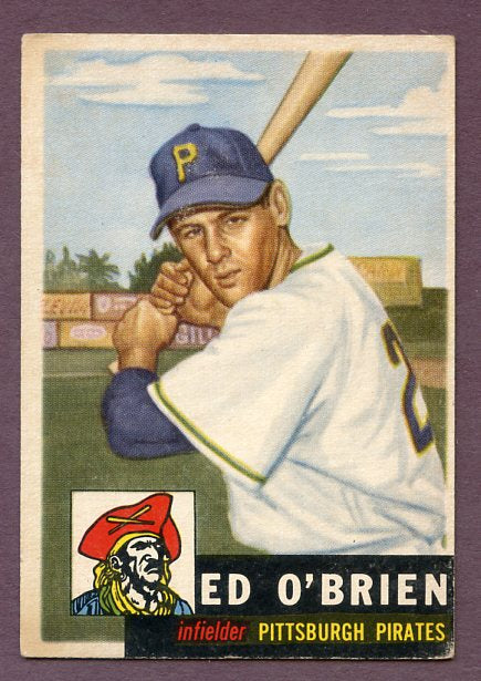 1953 Topps Baseball #249 Eddie O'Brien Pirates VG 448346