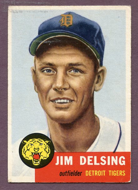 1953 Topps Baseball #239 Jim Delsing Tigers VG 448360