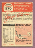 1953 Topps Baseball #279 Joe Coleman A's VG 448373