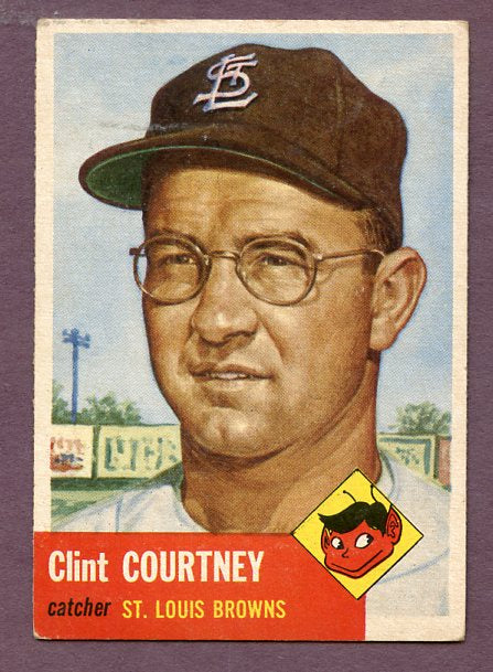 1953 Topps Baseball #127 Clint Courtney Browns EX 448417