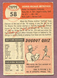 1953 Topps Baseball #058 George Metkovich Pirates EX 448419
